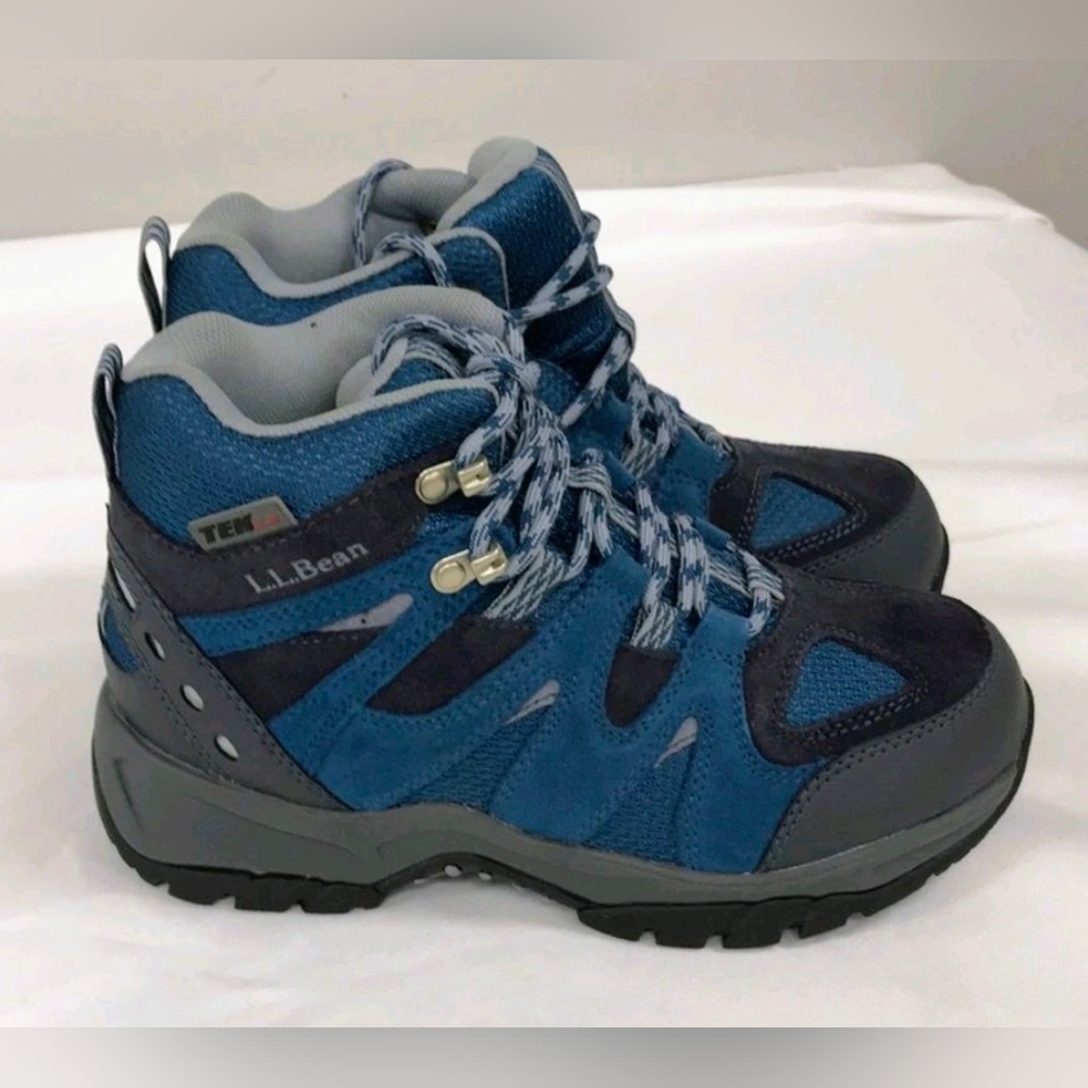 LL Bean Tek 2.5 Hiking Waterproof Trail Hiking Boots 286156 Blue Youth Size 2